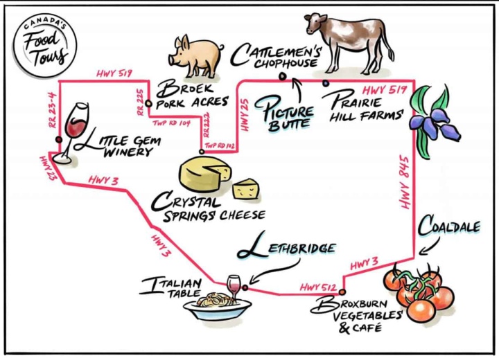 Canadas Food Tours Map 2